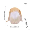 Easter faceless bunny gnome plush doll decoration, 20cm height, 10cm width, 274g - Large Ears Orange Bunny Gnome