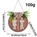 Round wooden bathroom restroom sign with funny gender figures for farmhouse decor - Round Toilet Sign (J1-17)