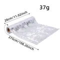 Silver bronzed mesh table runner roll 28x275cm, elegant sparkling party table decor - 2.75 Meters / Silver