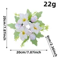 Artificial Easter lily flower wreath with patterned eggs, 20cm diameter candle holder - White Flower Style / White