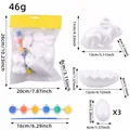 DIY Easter foam bunny and egg painting kit including brushes and paint with dimensions - Style A (S2-20)