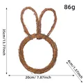 Natural brown rabbit-shaped DIY twig wreath base for Easter and holiday decor 35cm - Single Loop Rabbit Wreath / 35x20cm