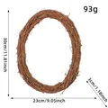 Natural oval DIY grapevine wreath base for Christmas floral decor, 30cm x 23cm size - Oval Wreath / 30x23cm