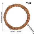 30cm natürlicher Weinrebenkranz für DIY Weihnachtsfloristik und Raumdekorationen - Runder Kranz Groß