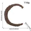 Mondförmiger DIY-Zweigkranz für Weihnachtsdekoration mit 27 cm Höhe - Mondkranz
