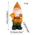 Resin sunflower garden gnome with honey pot, 15cm height decorative outdoor ornament - Old Man with Honey Pot (Z2-30)