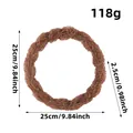 Handgefertigter 25 cm Naturrebenkranz für DIY-Weihnachtsbasteleien, 118 g Gewicht - Runder Kunststoffkranz 25cm