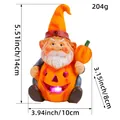 Lichtgevend Halloween kabouterbeeld met pompoen voor tuin buitendecoratie 14cm - Stijl C