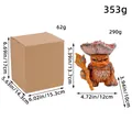 Pilz-Monster-Kobold-Figur aus Harz inklusive Verpackung, Maße und Gewicht detailliert - Orangefarbener Stil (V2-57)