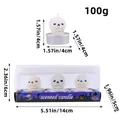 Halloween skull scented candle set, white skull candles for party decoration, 100g - Skull Pattern / Pack of 3