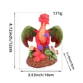 Small red resin dragon figurine with height 12cm and weight 171g for garden decor - Red Crouching Dragon (V2-54)