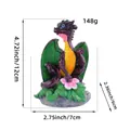Purple resin dragon figurine garden ornament with size dimensions, 4.72 inches height - Purple Dragon (V2-53)