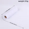 White jacquard mesh roll for flower wrapping, 28cm x 457cm hollow decorative tulle - 28 x 457 cm / White