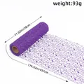 Purple jacquard hollowed-out decorative mesh roll for flower wrapping 28cm x 457cm - 28 x 457 cm / Purple