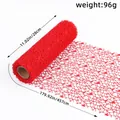 Red hollow-out jacquard mesh roll for flower bouquet decoration, 28cm x 457cm size - 28 x 457 cm / Red