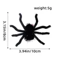 Schwarze flauschige Halloween-Spinnen-Haarklammer für Partys, Größe 10cm x 8cm - Einheitsgröße / Schwarz