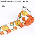 Ruban de citrouille d'automne pour cadeau de Thanksgiving, rouleau de 6,4 cm de large - Style Grosse Citrouille