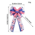 Independence Day decorative bow with stars and stripes pattern measuring 50cm in height - Stars and Stripes Style (V3-48)