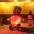 Glowing red Independence Day gnome doll with American flag pattern for festive decoration - Short Leg Glowing Male Style