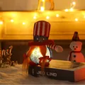 Glowing 4th of July Independence Day gnome doll with striped star hat and orange braids - Short Leg Glowing Female Style