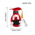 Handmade graduation gnome plush doll with doctoral hat and yellow tassel decoration - Red Hat Graduation Doll (B3-19)