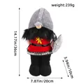 Knight gnome plush doll in red medieval tunic holding a shield, 36cm height size - Knight Style / 36x20x10cm