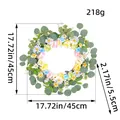 Couronne de marguerites et roses pour déco, diamètre 45 cm, poids de 218 grammes - Couronne Florale de Printemps (V3-25) / 45cm