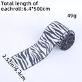 Decorative black and white zebra stripe ribbon roll, 2.52 inches wide for DIY gift wrapping - Zebra Print Style (Z2-58) / 5m Length 6.4cm Width Per Roll