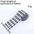 Black and white harlequin patterned ribbon roll, 6.4cm wide for DIY gift wrapping decoration - Rhombus Pattern Style (Z2-55) / 5m Length 6.4cm Width Per Roll