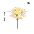 Small yellow artificial rose bouquet for home wedding decor, 20cm height bouquet. - Yellow