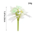 Light green and white artificial flower bouquet for home decoration, 20cm height. - Green