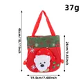 Red and green Christmas polar bear drawstring gift bag with handle, 24x19.5cm size. - Bear Style