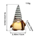 Handmade coffee light-up gnome plush with knitted hat and gift box, 26cm height. - Gift Box Style (F3-18) / 15x10x26cm