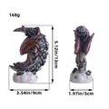 Gothic Halloween crescent moon dragon resin statue featuring skulls figurine decoration - Purple Moonlight Dragon Ornament