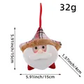 Plush Santa Claus star ornament for Christmas tree decoration, 15cm size, weighing 32g - Santa Claus