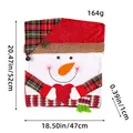 Christmas chair cover with festive snowman doll design and red heart detail, 52x47cm. - Snowman Style