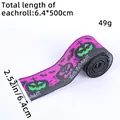 Purple and black Halloween ribbon with green pumpkin and bat patterns 6.4cm wide - Scary Pumpkin Style (Z1-51) / Single Roll