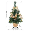 Miniature potted Christmas tree with festive gold bows and ornaments, height 40cm 15.74 inch - Gold