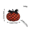 Dekorative orange-schwarz gestrickte Halloween-Kürbis-Verzierung, 17 cm Durchmesser - Orangener Kürbis (AA3-18)