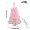 Albero di Natale artificiale rosa floccato da 60cm con rami innevati e base bianca - 60CM / Rosa - Supporto in Plastica