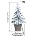 Small flocked artificial Christmas tree tabletop decoration with height and pot dimensions - Dense Flocked Potted Style (E2-62) / 30cm/111g