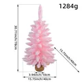 Pink flocked Christmas tree with snow effect and burlap base dimensions included for decor - Burlap Base / Cherry Blossom Pink (75cm)