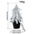 Snow-flocked mini Christmas tree in black pot, 22cm height tabletop decoration ornament - Snow Flocked Pot Base Style (E2-60) / 22cm/144g