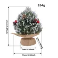 Miniature Christmas tree with red berries and burlap base, 20cm height specification - 20cm/264g