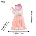 Handmade plush peach standing gnome doll festive home decoration with dimensions - Summer Peach Doll Style