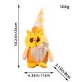 Autumn sunflower gnome plush doll fall harvest tiered tray decor gnome ornament - Male Style (E2-21)