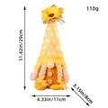Yellow autumn sunflower themed faceless gnome plush doll standing decoration 110g - Female Style (E2-22)