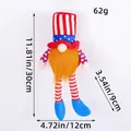Patriotic Independence Day gnome plush doll ornament with size and weight markers - LED Long Leg Male Style (C1-9) / Stars and Stripes