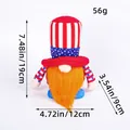 Patriotic USA Independence Day gnome plush doll with LED light and striped top hat decor - LED Short Leg Male Style (C1-11) / Stars and Stripes
