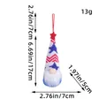 Patriotic July 4th gnome hanging ornament with stars and stripes knit hat decoration - Beard Style (C3-27 Style 1)